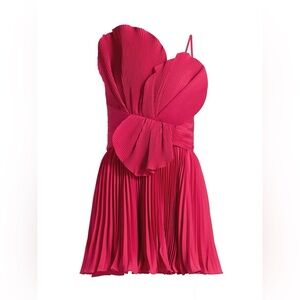 Acler newtie mini dress in berry pink